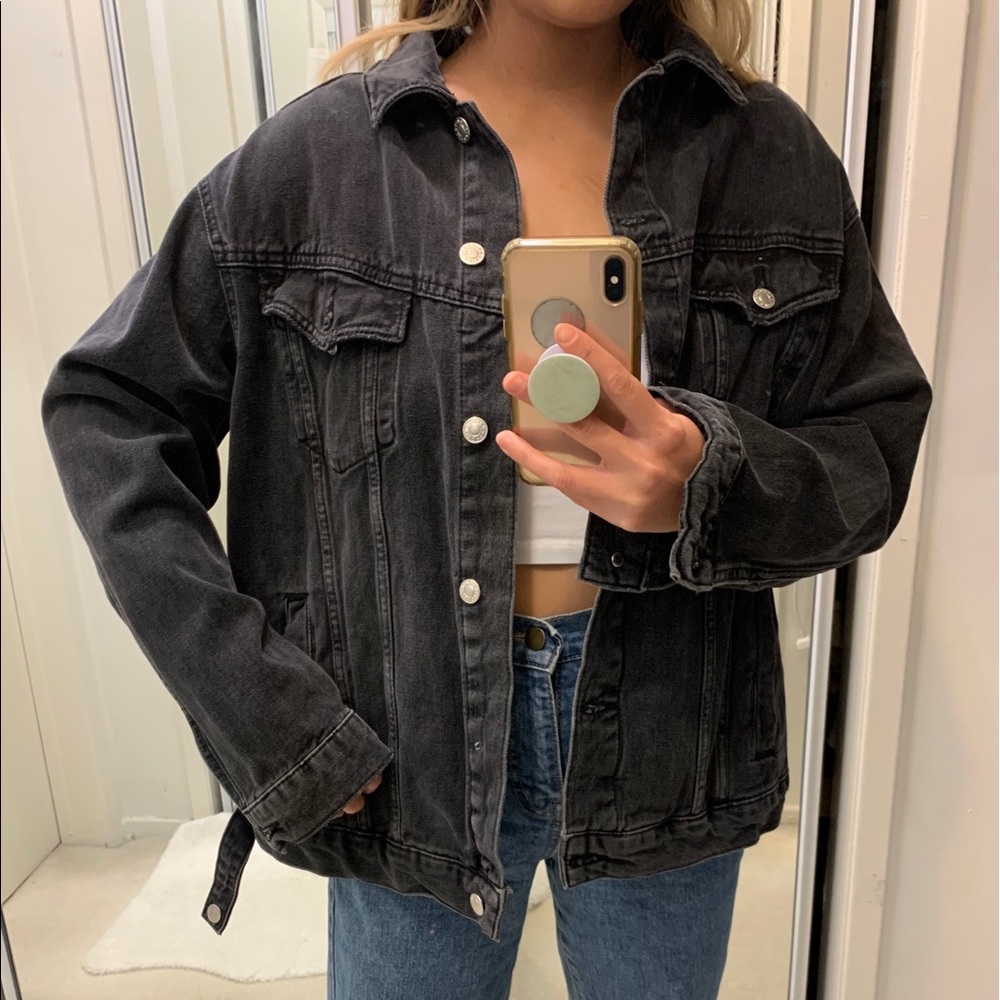 Black (Oversized) Topshop Denim Jacket